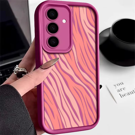 Striped Phone Case for Samsung Galaxy S24 S23 Ultra S22 S21 S20 FE A56 A34 A16 A36 A15 A35 A52 A54 A55 5G Capa S25 Ultra Edge