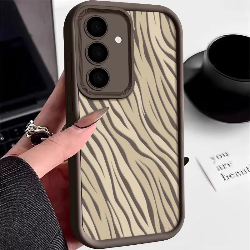 Striped Phone Case for Samsung Galaxy S24 S23 Ultra S22 S21 S20 FE A56 A34 A16 A36 A15 A35 A52 A54 A55 5G Capa S25 Ultra Edge