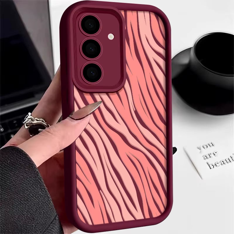 Striped Phone Case for Samsung Galaxy S24 S23 Ultra S22 S21 S20 FE A56 A34 A16 A36 A15 A35 A52 A54 A55 5G Capa S25 Ultra Edge