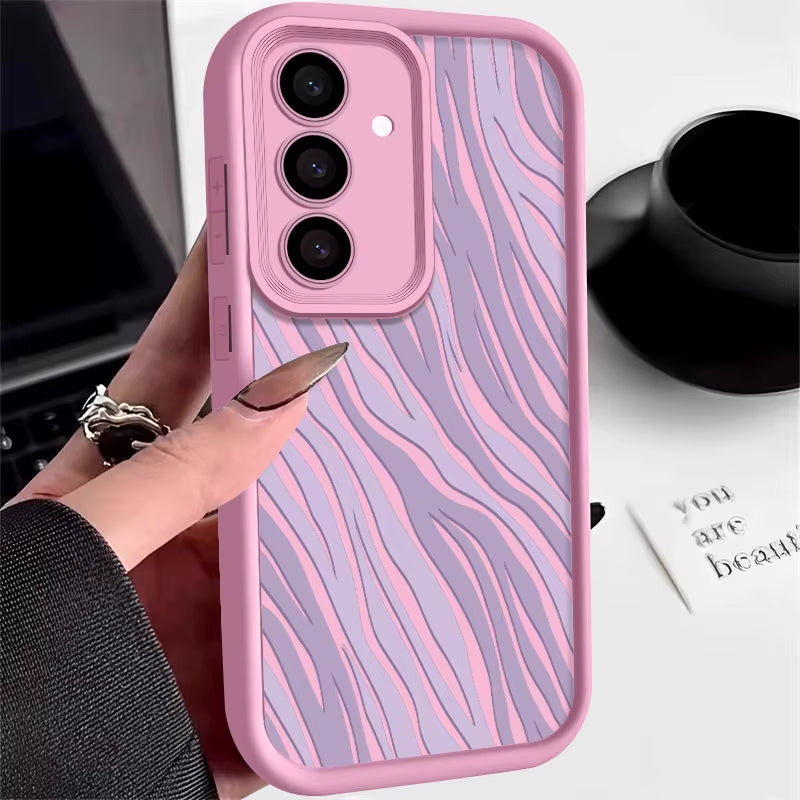 Striped Phone Case for Samsung Galaxy S24 S23 Ultra S22 S21 S20 FE A56 A34 A16 A36 A15 A35 A52 A54 A55 5G Capa S25 Ultra Edge