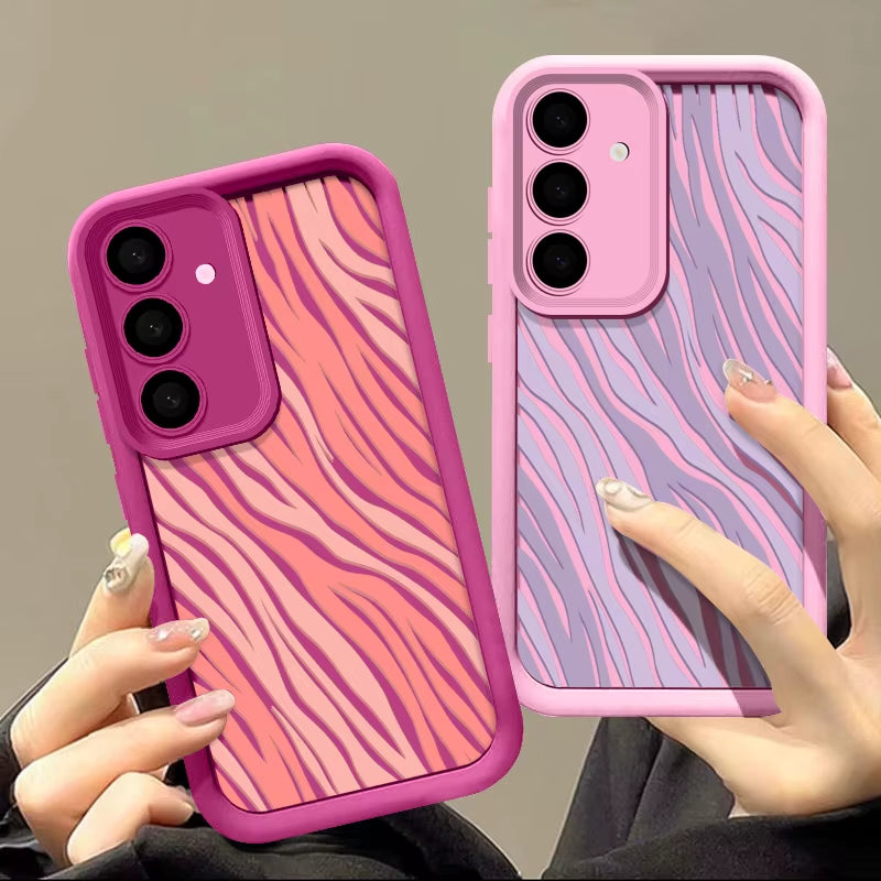 Striped Phone Case for Samsung Galaxy S24 S23 Ultra S22 S21 S20 FE A56 A34 A16 A36 A15 A35 A52 A54 A55 5G Capa S25 Ultra Edge